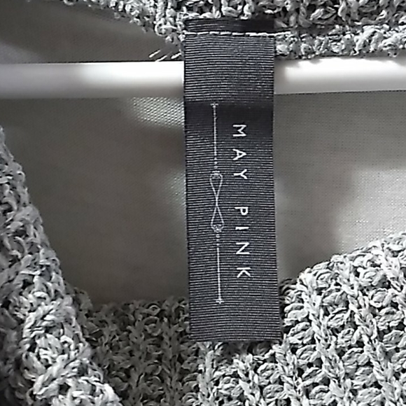 3 for $10 May Pink Gray Sweater Dress - Picture 2 of 5